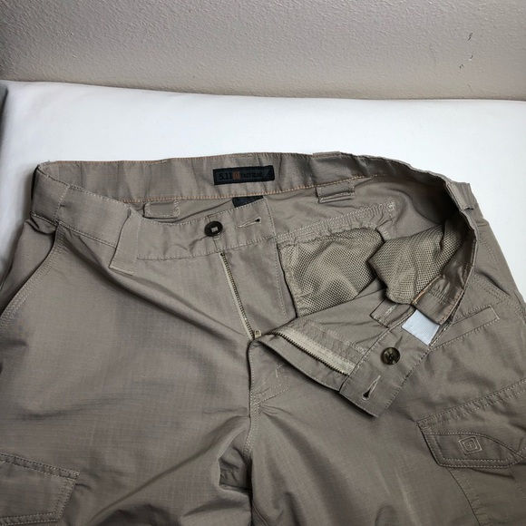 5.11 Tactical Men's Fast-Tac Khaki Lightweight Straight Leg Cargo Pants 34 X 30 - Picture 7 of 16